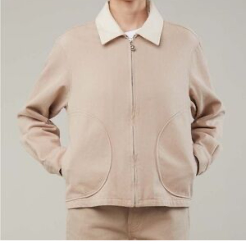 Still Here Arcade  Zip-Front Jacket with Contrast Collar Small - Picture 6 of 8